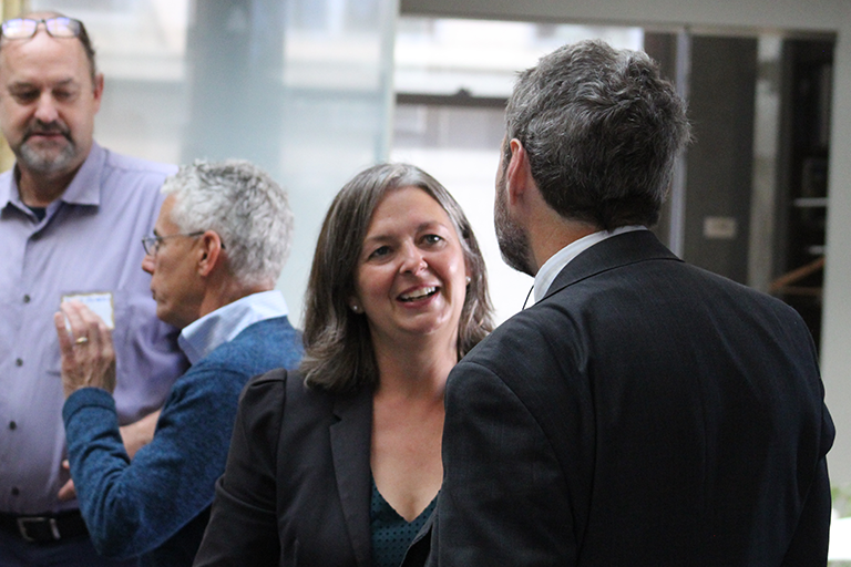 Jessica Stevenson Stewart, Director of OURS, in conversation at L&S Futures Kick-off