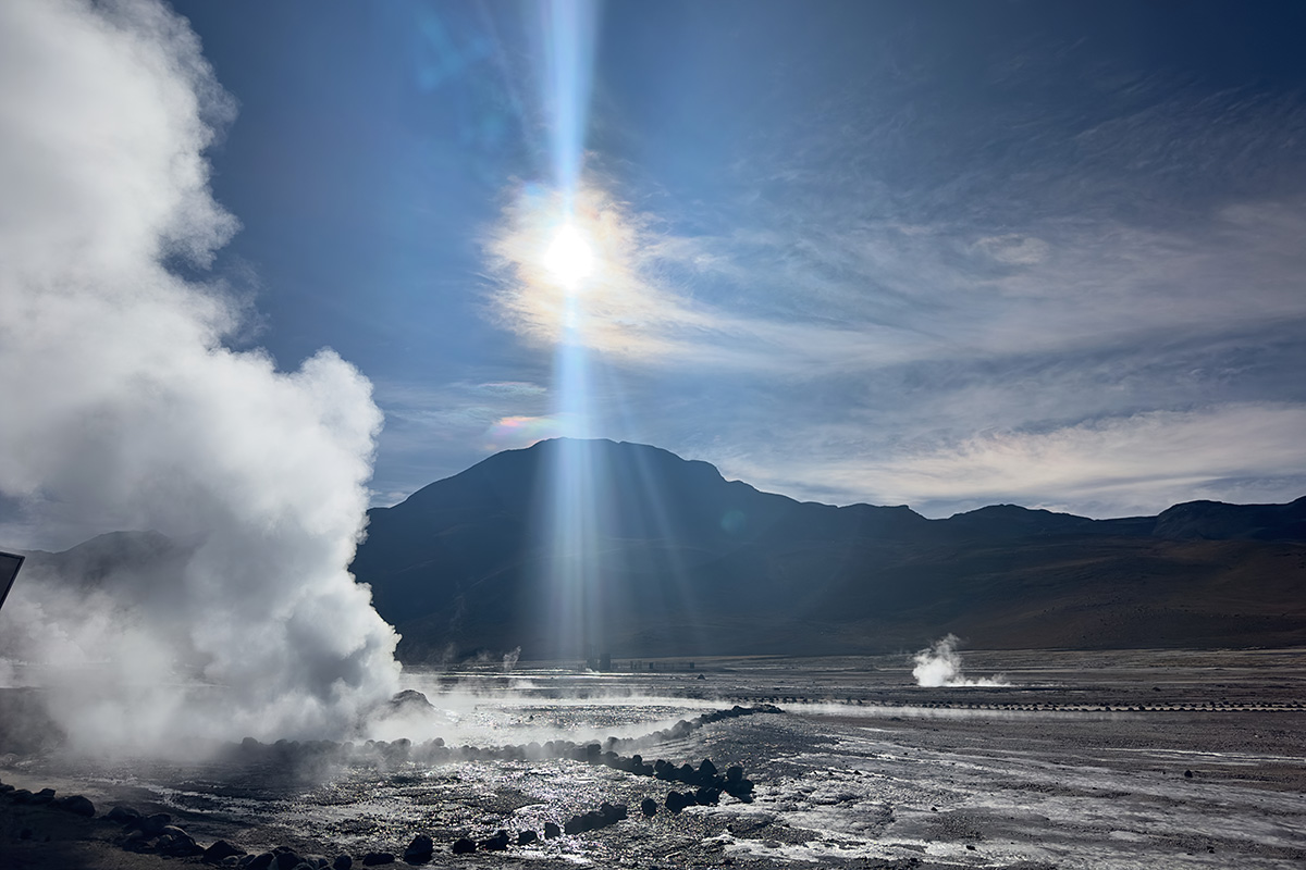 Nestled between the Andes Mountains and Pacific Ocean, Chile has many geothermal features, including geysers and hot springs.