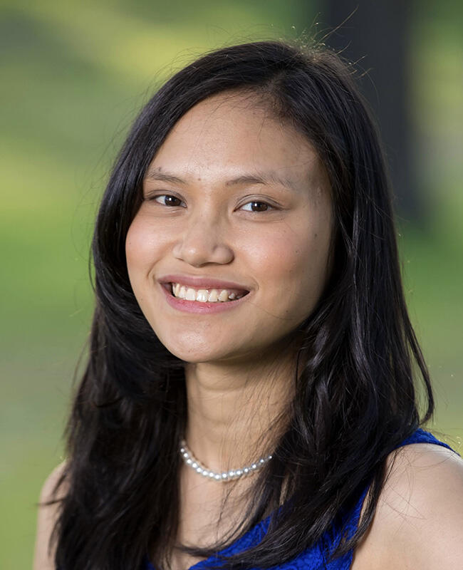 A close-up shot of Abigail Canafe outdoors