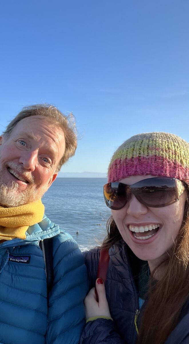 Thomas and his daughter, Maria, smiling