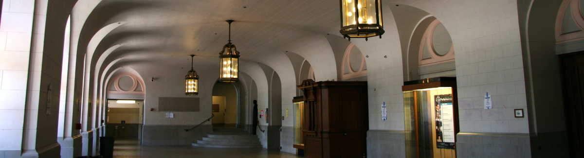 Beautiful interior shot of a stately hallway