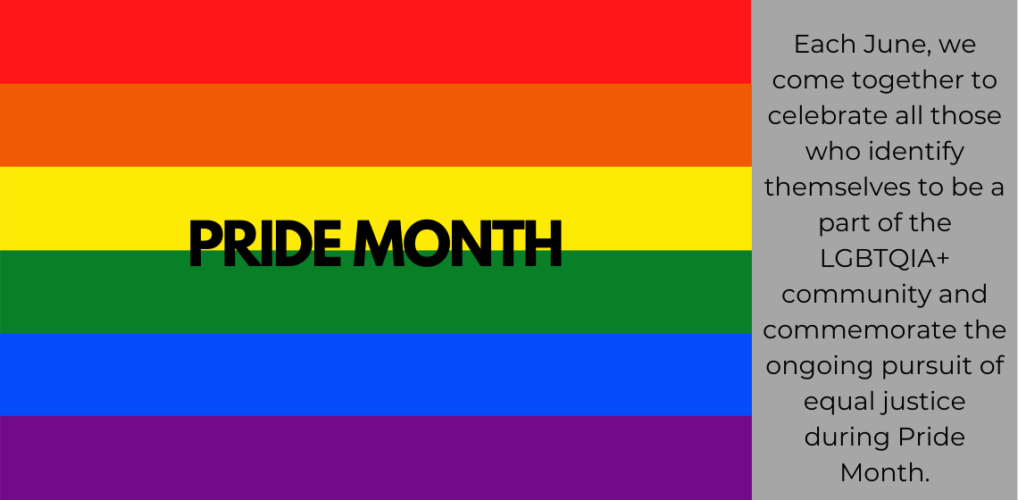 Each June, we come together to celebrate all those who identify themselves to be a part of the LGBTQIA+ community and commemorat