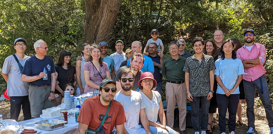 Participants in the Department of Demography picnic in Tilden Regional Park.