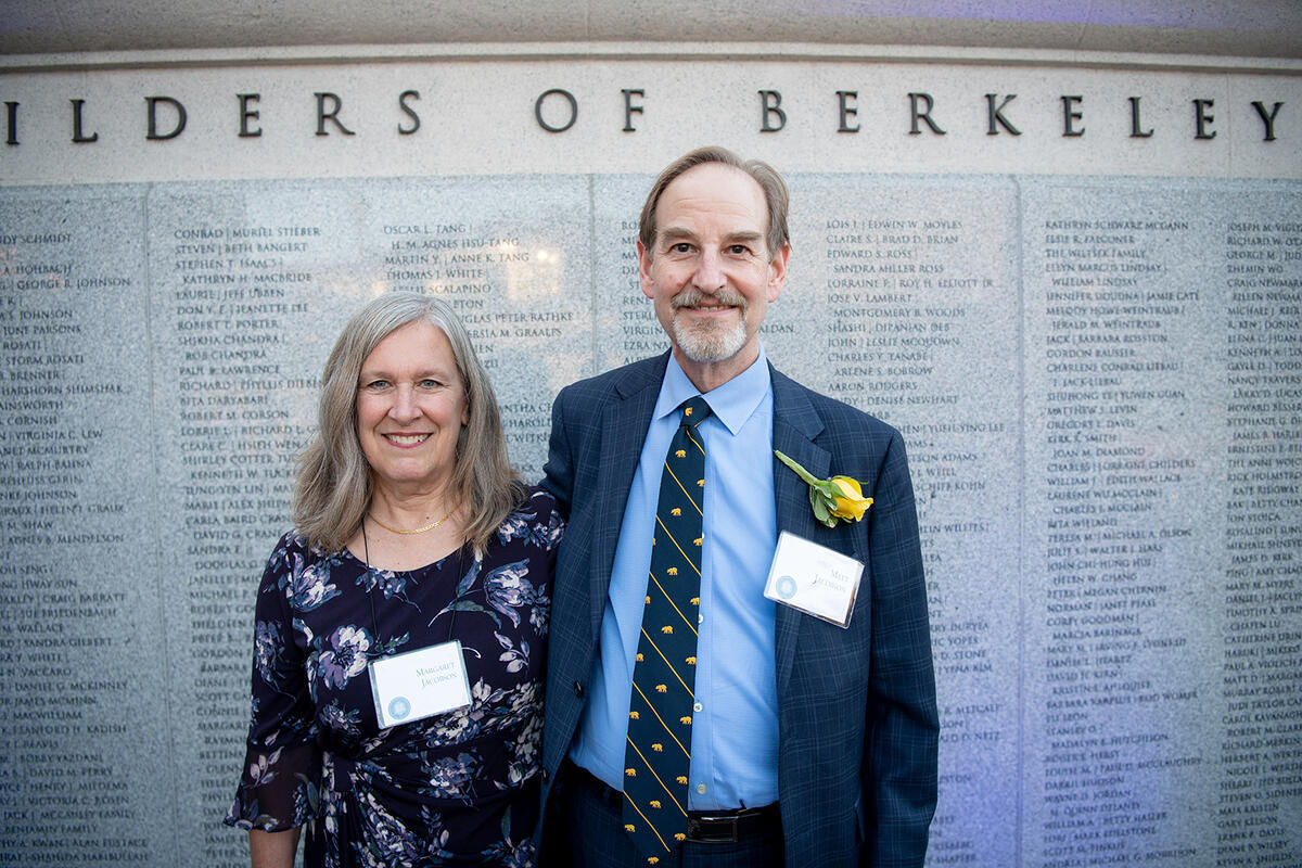 Matt and Margaret Jacobson attending the 2022 Builders of Berkeley event. 