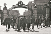 Demonstration in front of Sather Gate, 1969