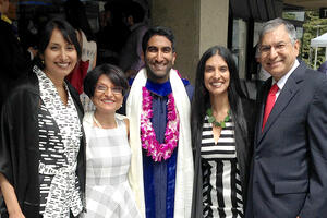 Dubal family posing at graduation