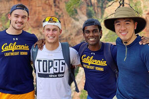 Cal Lightweight Row Team with Ethan Willbrand (far left)